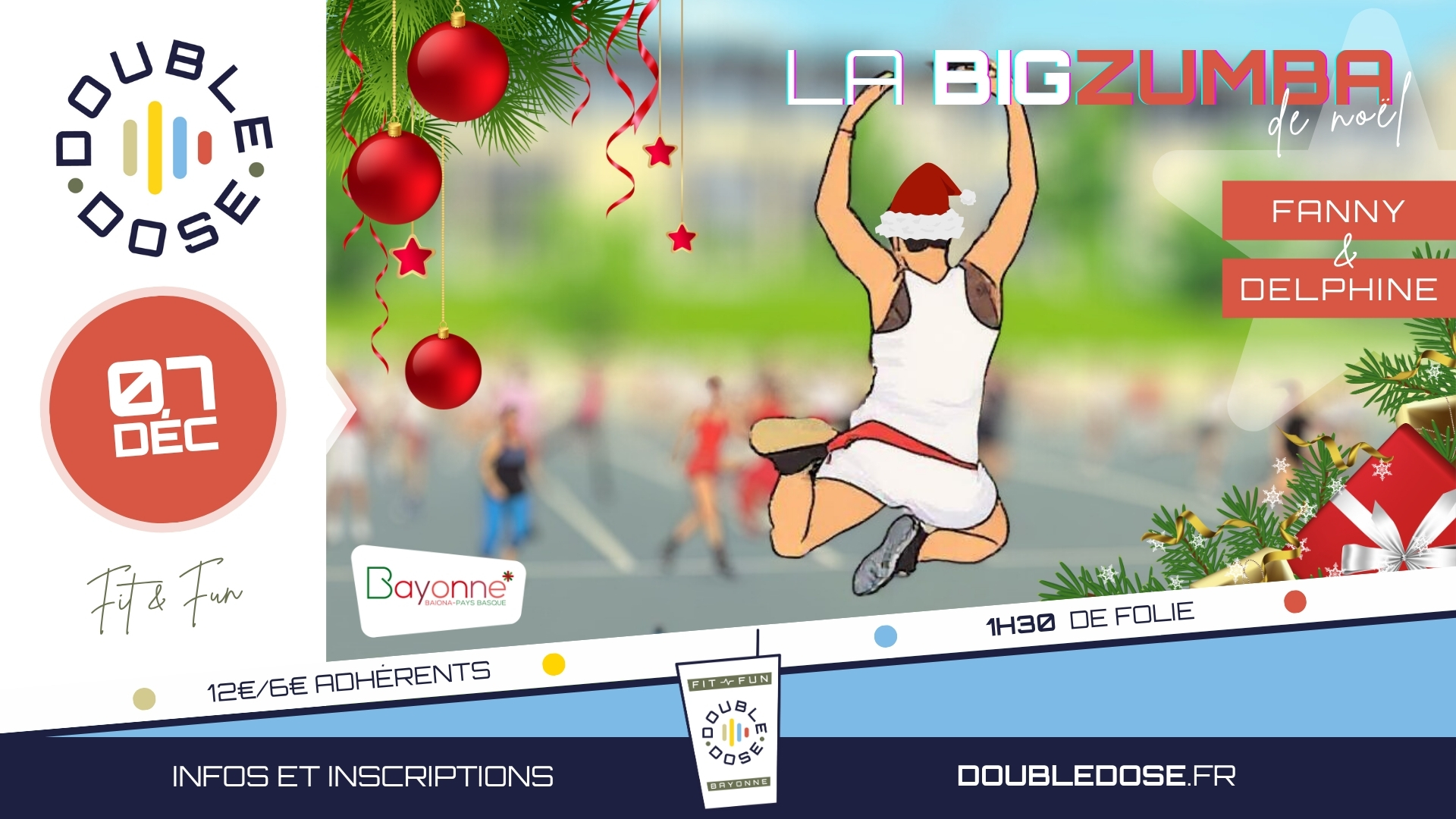 Zumba 7 décembre 2025 Double Dose Fanny et Delphine